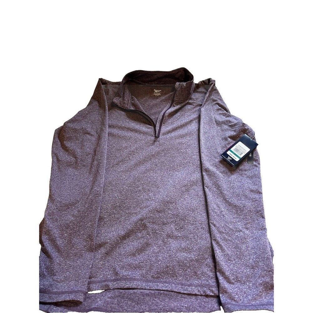 Reebok NWT XL Half Zip Purple Slim Fit Pullover